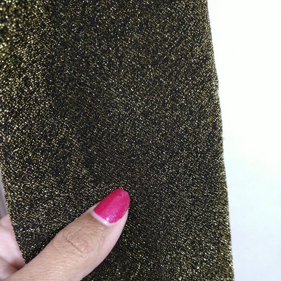 Wild Fable Cropped Top Women Size XL Glittery Gold Long Sleeve NEW FLAWS - Picture 7 of 8